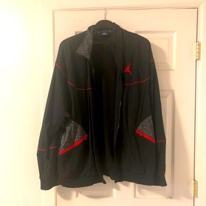 Mens Air Jordan Retro 3 Black Cement windbreaker.